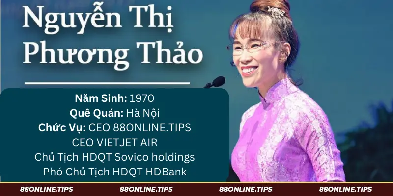 Tiểu sử về bà Nguyễn Thị Phương Thảo